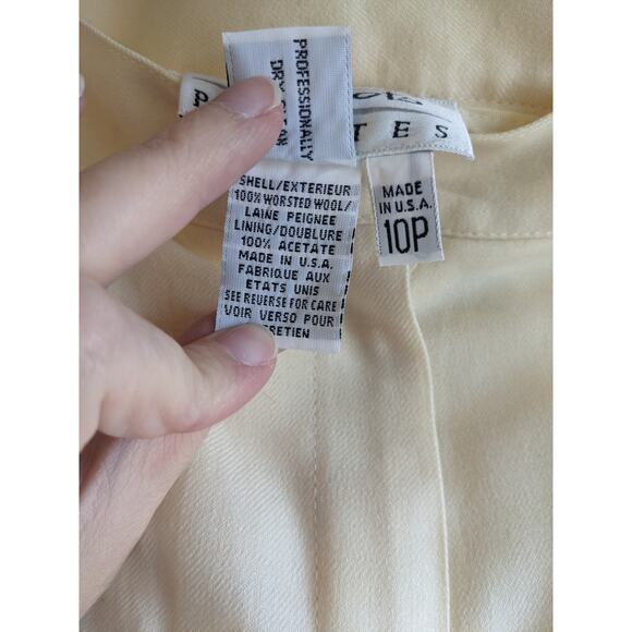 Talbots Women's Light Yellow Woolen High Rise Wool  Casual Pant Size 10P - Picture 4 of 5